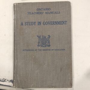 1931 "A Study In Government: Teacher Manual"
